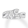 Thumbnail Image 1 of Previously Owned Ever Us Two-Stone Diamond Ring 1-1/2 ct tw Round 14K White Gold