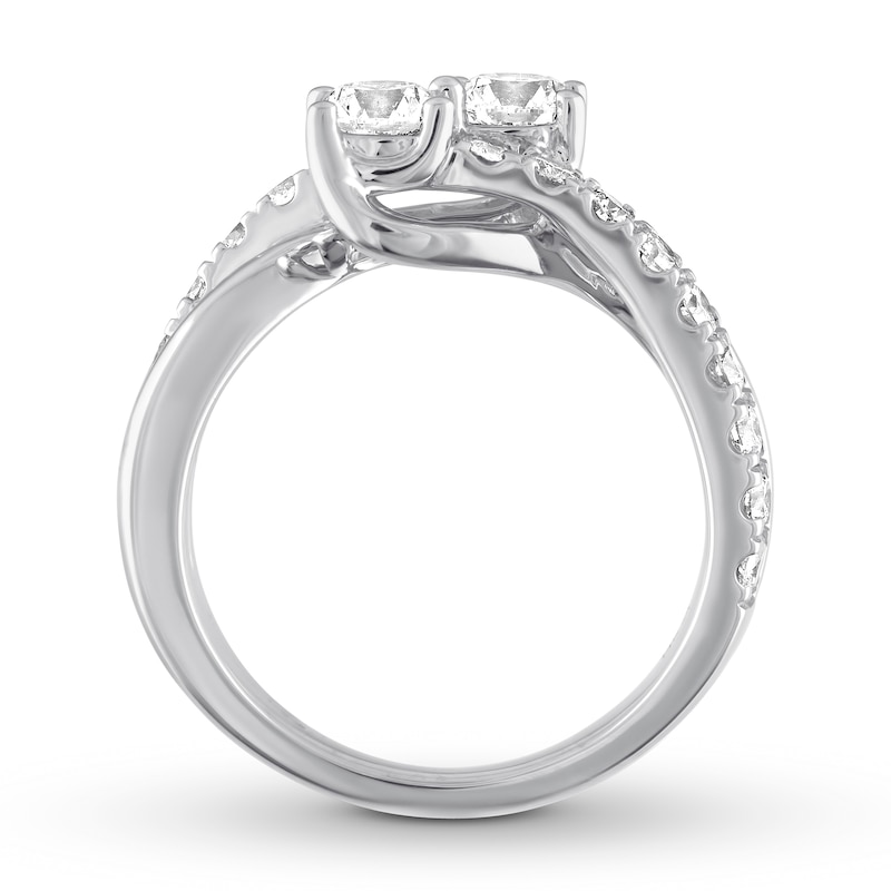 Main Image 2 of Previously Owned Ever Us Two-Stone Diamond Ring 1-1/2 ct tw Round 14K White Gold