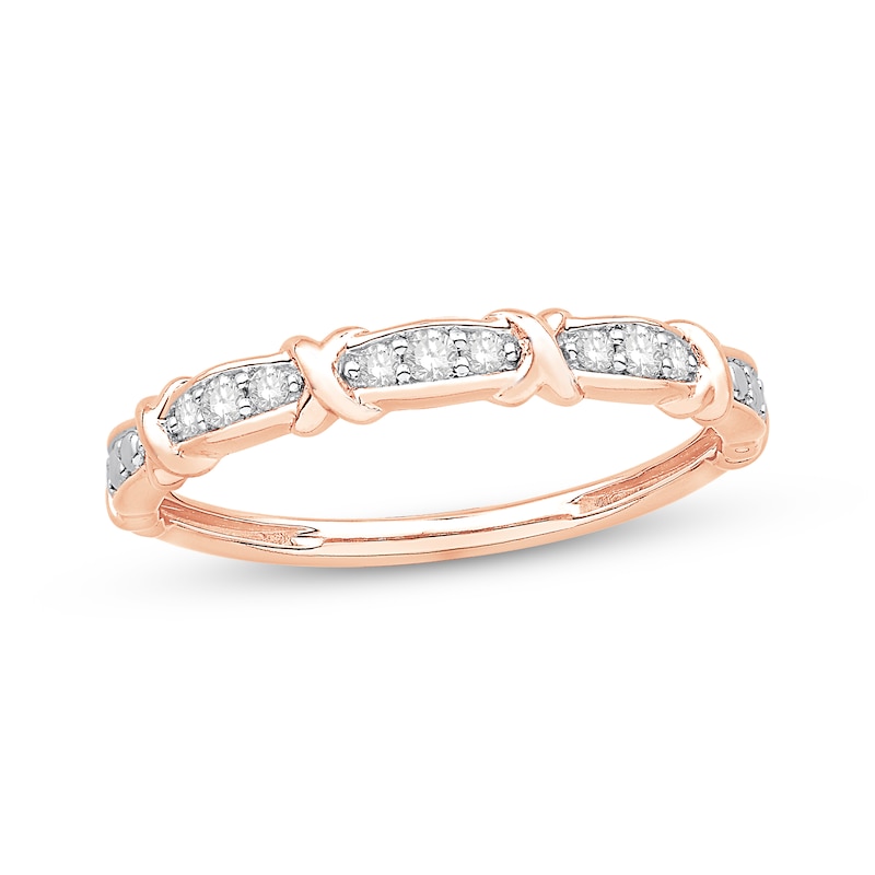 Previously Owned Diamond Anniversary Ring 1/10 ct tw 10K Rose Gold
