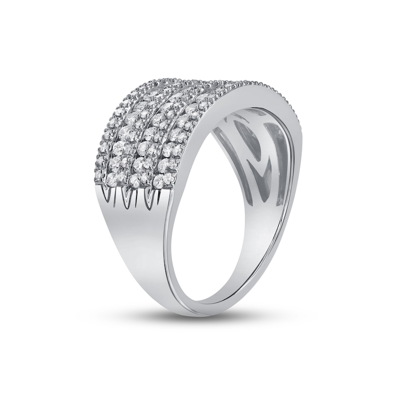 Main Image 2 of Previously Owned Diamond Anniversary Ring 1 ct tw Round-cut 10K White Gold