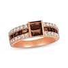 Thumbnail Image 0 of Previously Owned Le Vian Chocolate Quartz Ring 1/2 ct tw Nude Diamonds 14K Strawberry Gold
