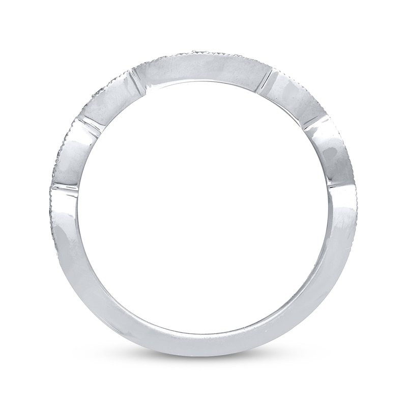 Main Image 2 of Previously Owned Neil Lane Wedding Band 1/6 ct tw Round-cut Diamonds 14K White Gold - Size 10