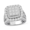 Thumbnail Image 0 of Previously Owned Diamond Engagement Ring 3 ct tw Princess & Round-cut 14K White Gold