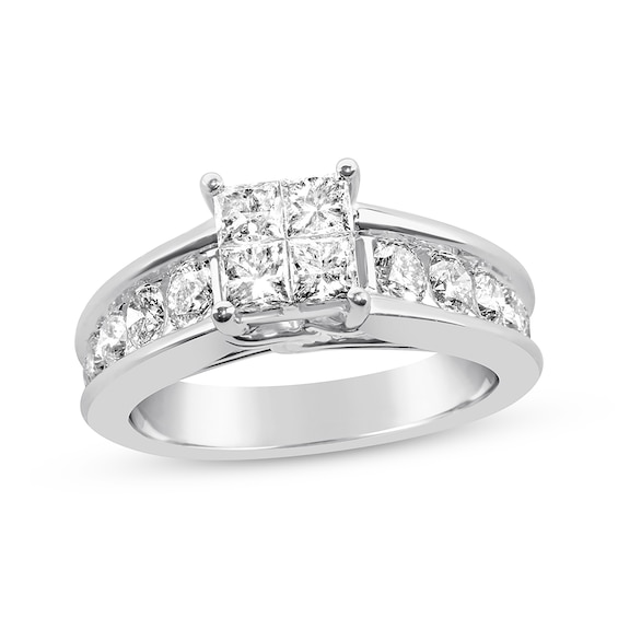Previously Owned Diamond Engagement Ring 1-7/8 ct tw 14K White Gold