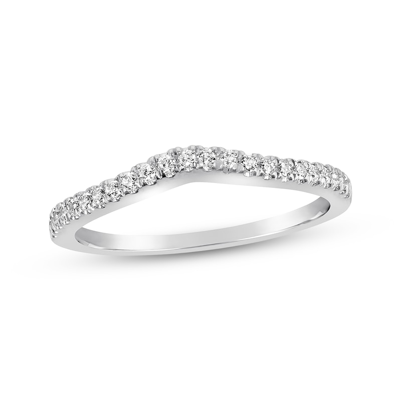 Main Image 1 of Previously Owned Diamond Wedding Band 1/6 ct tw Round-cut 14K White Gold