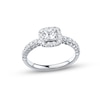Thumbnail Image 1 of Previously Owned Diamond Engagement Ring 7/8 ct tw Princess & Round-cut 14K White Gold