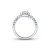 Thumbnail Image 3 of Previously Owned Diamond Engagement Ring 7/8 ct tw Princess & Round-cut 14K White Gold