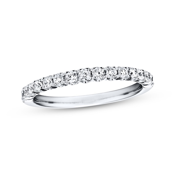 Previously Owned Diamond Wedding Band 3/8 ct tw Round-cut 14K White Gold