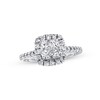 Thumbnail Image 1 of Previously Owned Diamond Engagement Ring 1 ct tw Princess & Round-cut 14K White Gold