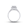 Thumbnail Image 3 of Previously Owned Diamond Engagement Ring 1 ct tw Princess & Round-cut 14K White Gold