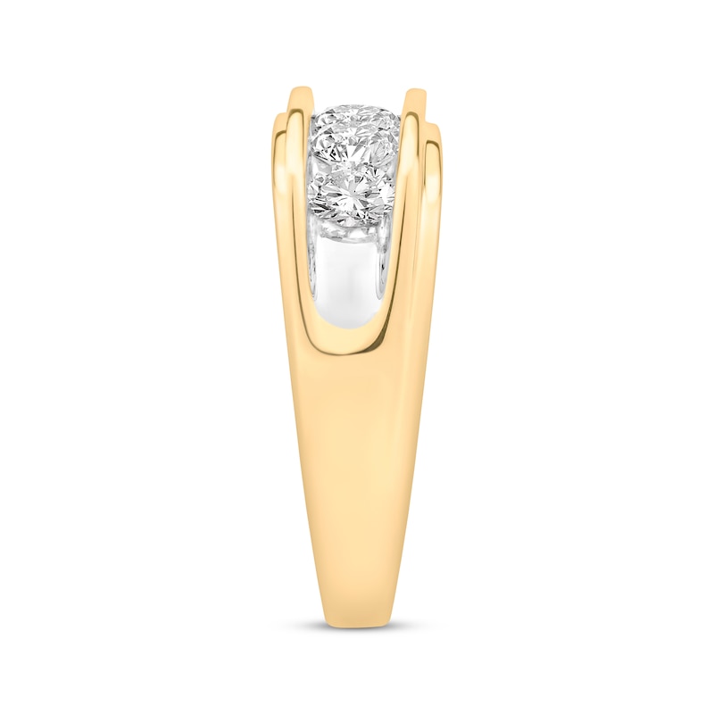 Main Image 3 of Previously Owned Men's Diamond Wedding Band 2 ct tw Round-cut 10K Yellow Gold