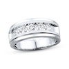 Thumbnail Image 0 of Previously Owned Men's Diamond Wedding Band 1 ct tw 10K White Gold