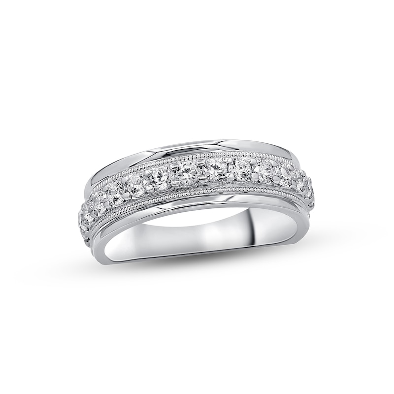 Main Image 1 of Previously Owned Men's Diamond Wedding Ring 1 ct tw 10K White Gold