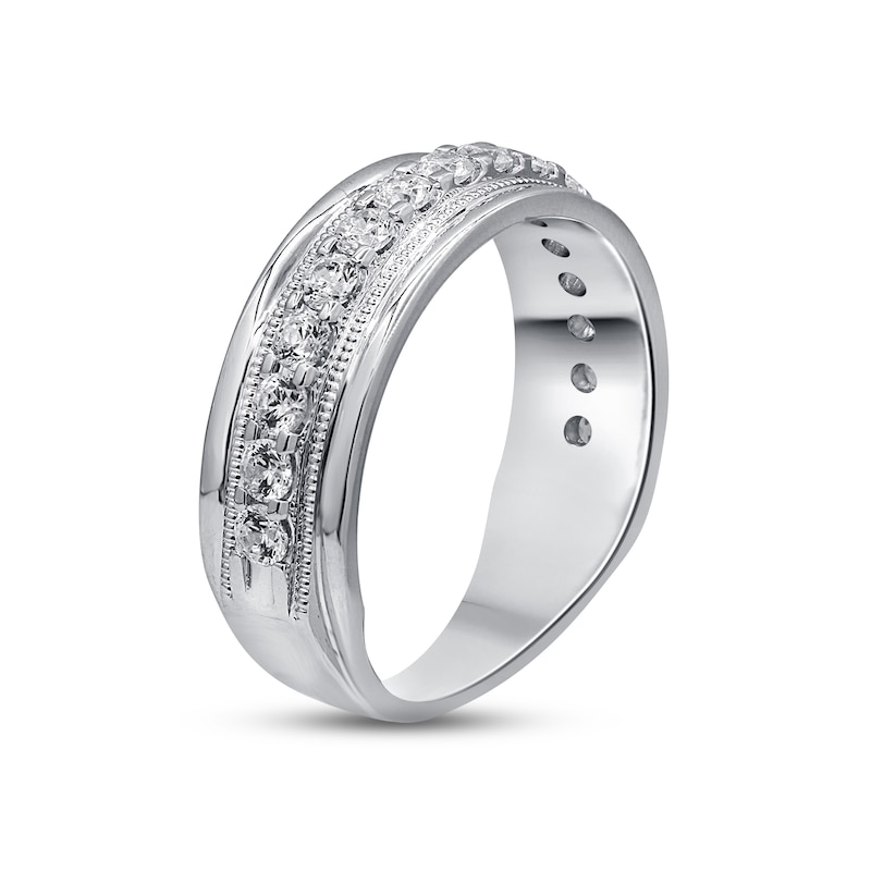 Main Image 2 of Previously Owned Men's Diamond Wedding Ring 1 ct tw 10K White Gold