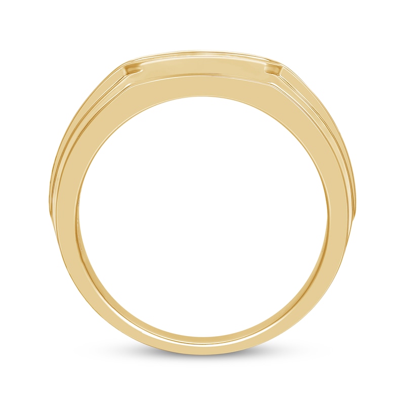 Previously Owned Men's Diamond Wedding Ring 1/4 ct tw Round-cut 10K Yellow Gold