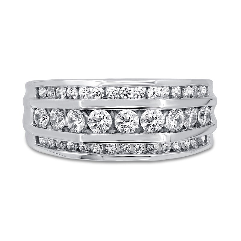 Main Image 3 of Previously Owned Men's Diamond Wedding Ring 1-1/2 ct tw 10K White Gold