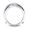 Thumbnail Image 1 of Previously Owned Black & White Diamonds 1/2 ct tw Enhancer Ring 14K White Gold