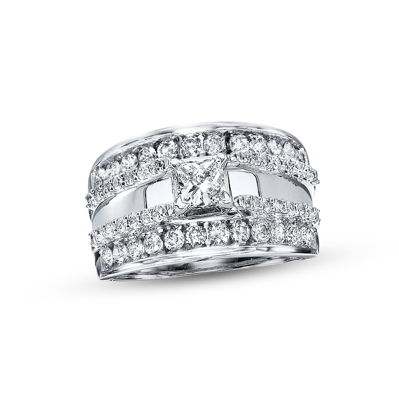 Main Image 2 of Previously Owned Diamond Enhancer Ring 1 ct tw Round-cut 14K White Gold