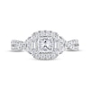 Thumbnail Image 3 of Previously Owned Adrianna Papell Diamond Engagement Ring 7/8 ct tw Princess, Round & Baguette-cut 14K White Gold