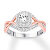 Thumbnail Image 1 of Previously Owned Diamond Engagement Ring 5/8 ct tw Round-cut 14K Two-Tone Gold