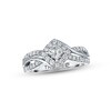 Thumbnail Image 1 of Previously Owned THE LEO Diamond Engagement Ring 3/4 ct twPrincess & Round-cut Diamonds 14K White Gold