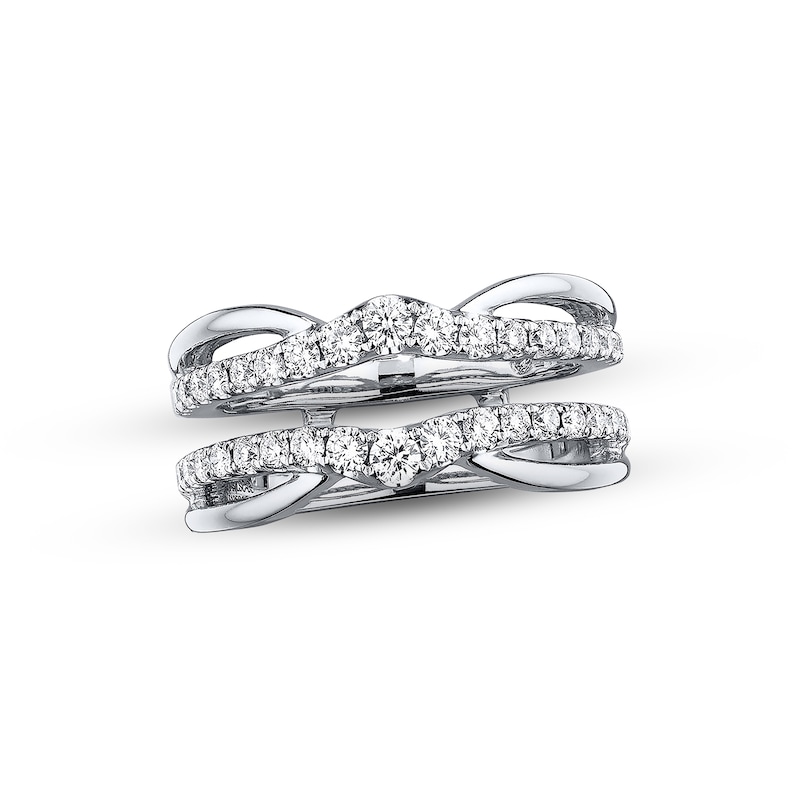 Main Image 1 of Previously Owned THE LEO Diamond Wrap Ring 3/4 ct tw Round-cut 14K White Gold