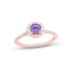 Thumbnail Image 1 of Previously Owned Tanzanite Engagement Ring 3/8 ct tw Round-cut Diamonds 14K Rose Gold