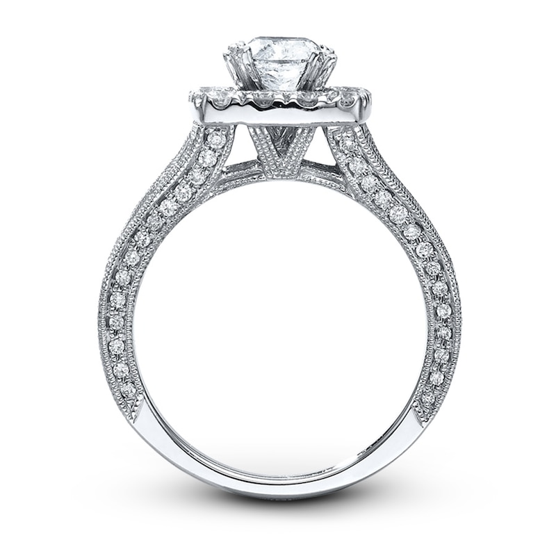 Previously Owned Neil Lane Engagement Ring 2 ct tw Cushion, Princess ...