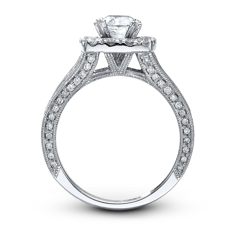 Main Image 2 of Previously Owned Neil Lane Engagement Ring 2 ct tw Cushion, Princess & Round-cut Diamonds 14K White Gold - Size 6