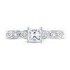 Thumbnail Image 3 of Previously Owned Adrianna Papell Diamond Engagement Ring 1/2 ct tw Princess & Round-cut 14K White Gold