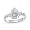 Thumbnail Image 0 of Previously Owned Diamond Engagement Ring 5/8 ct tw Pear & Round-cut 14K White Gold