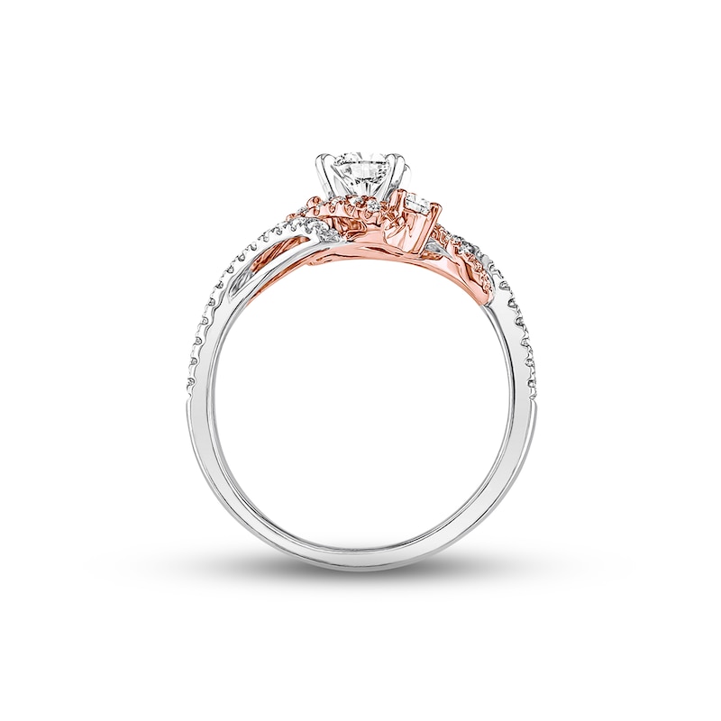 Main Image 2 of Previously Owned Diamond Engagement Ring 3/4 ct tw Round-cut 14K Two-Tone Gold