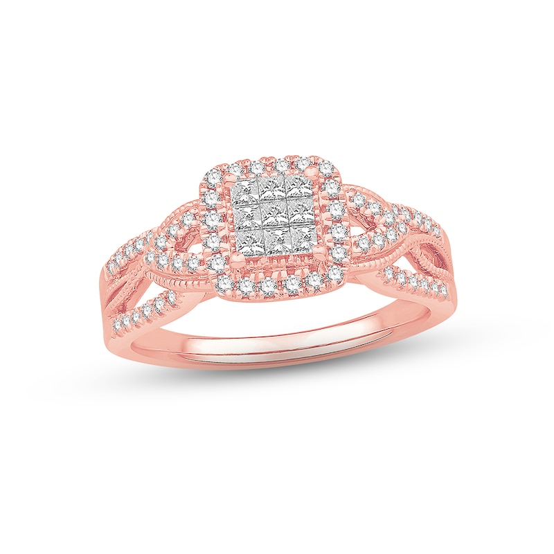 Main Image 1 of Previously Owned Diamond Engagement Ring 1/2 ct tw 10K Rose Gold