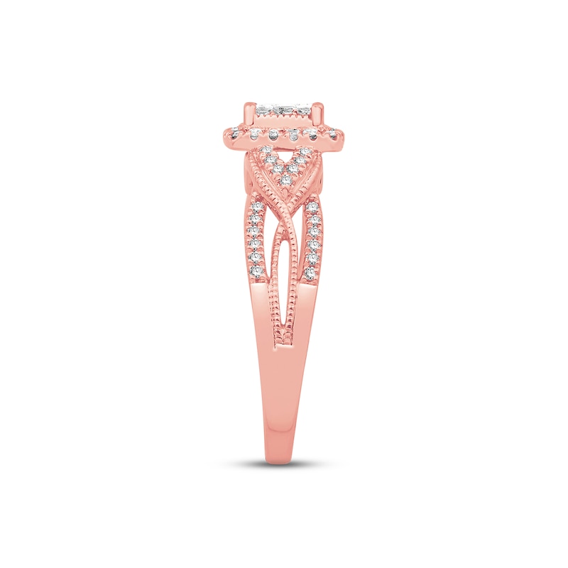 Main Image 3 of Previously Owned Diamond Engagement Ring 1/2 ct tw 10K Rose Gold