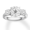 Thumbnail Image 1 of Previously Owned Diamond Engagement Ring 7/8 ct tw Round-cut 14K White Gold
