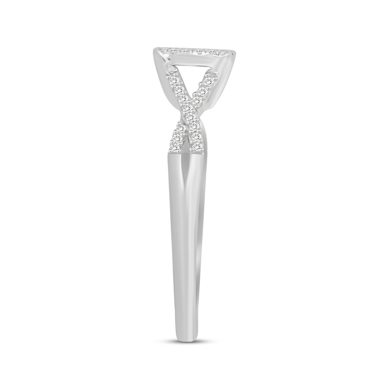 Main Image 2 of Previously Owned Diamond Promise Ring 1/6 ct tw Round-cut 10K White Gold