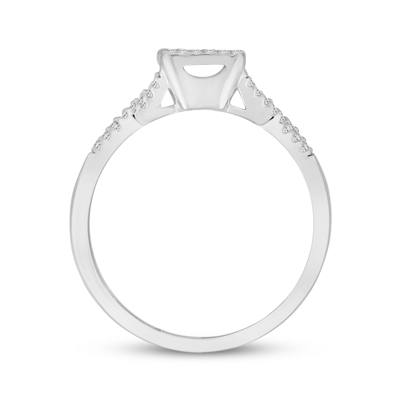 Main Image 3 of Previously Owned Diamond Promise Ring 1/6 ct tw Round-cut 10K White Gold
