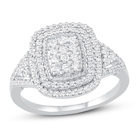 Previously Owned Diamond Ring 1/2 ct tw Round-cut 10K White Gold