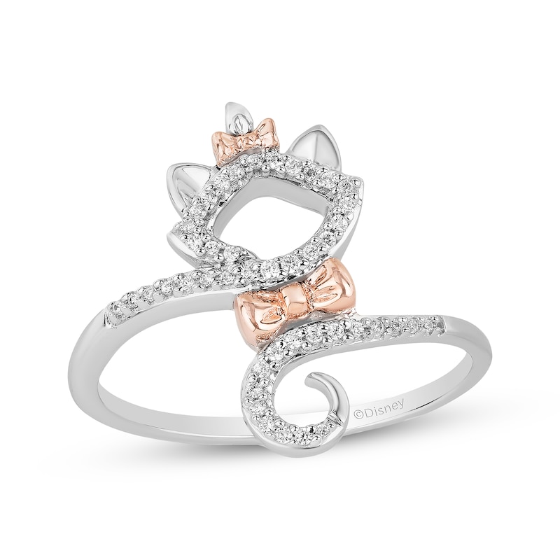 Main Image 1 of Previously Owned Disney Treasures The Aristocats Diamond Ring 1/10 ct tw Sterling Silver & 10K Rose Gold
