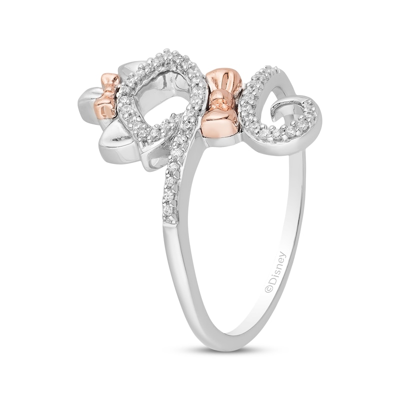Main Image 2 of Previously Owned Disney Treasures The Aristocats Diamond Ring 1/10 ct tw Sterling Silver & 10K Rose Gold
