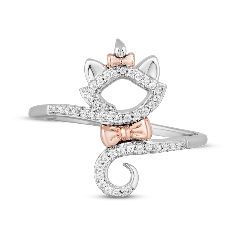 Main Image 3 of Previously Owned Disney Treasures The Aristocats Diamond Ring 1/10 ct tw Sterling Silver & 10K Rose Gold