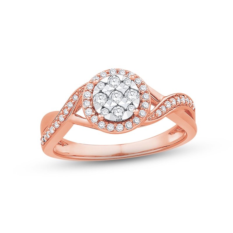 Main Image 1 of Previously Owned  Diamond Ring 1/3 ct tw Round-cut 10K Two-Tone Gold