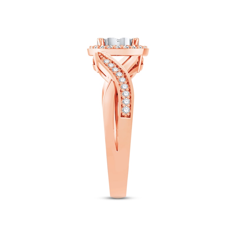 Main Image 2 of Previously Owned  Diamond Ring 1/3 ct tw Round-cut 10K Two-Tone Gold
