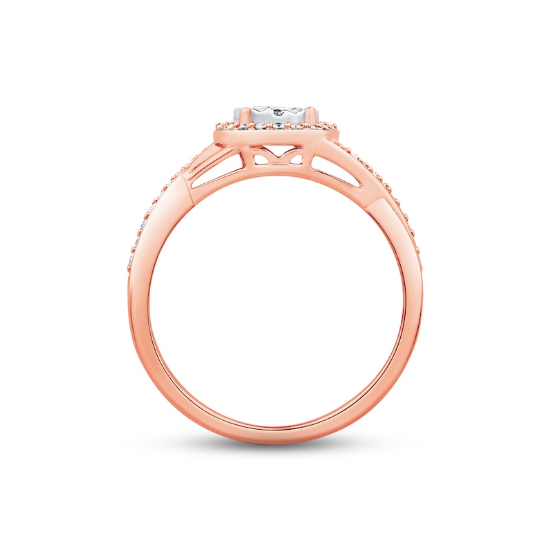 Main Image 3 of Previously Owned  Diamond Ring 1/3 ct tw Round-cut 10K Two-Tone Gold