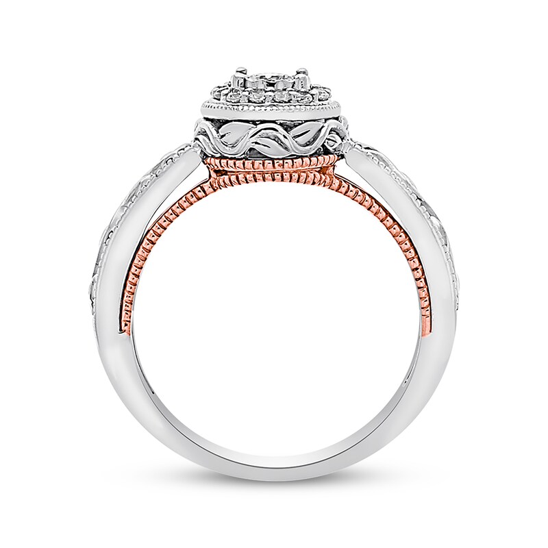 Main Image 2 of Previously Owned Diamond Ring 1/5 ct tw Round-cut 10K Two-Tone Gold