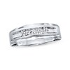 Thumbnail Image 1 of Previously Owned Men's Diamond Wedding Band 1/4 ct tw Round-cut 10K White Gold