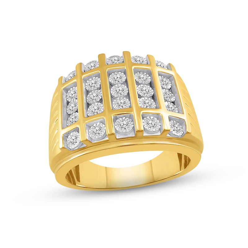 Main Image 1 of Previously Owned Men's Diamond Band 1/4 ct tw Round-cut 10K Yellow Gold