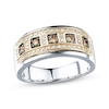 Thumbnail Image 0 of Previously Owned Men's Diamond Band 1/2 ct tw Brown & White 10K Two-Tone Gold