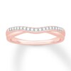 Thumbnail Image 1 of Previously Owned Diamond Contour Ring 1/10 ct tw Round-cut 14K Rose Gold