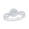 Thumbnail Image 0 of Previously Owned THE LEO First Light Diamond Engagement Ring 7/8 ct tw Round-cut 14K White Gold
